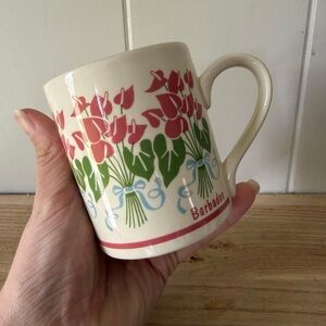 Jill walker Barbados  Floral Mug - Red and Green